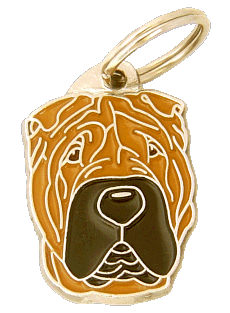 Shar-Pei <br> (placa de identificação para cães, Gravado incluído)